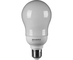 Sylvania SYL0035507 Ampoule Fluo Compact Globe Mini Lynx GLS E27 20 watts-827-emballage Blister, Aluminium, Blanc
