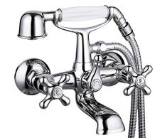 Clever Antigona Robinet mitigeur bicommande pour baignoire/douche Chromé