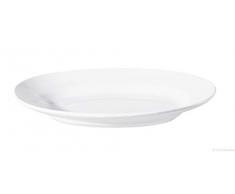 ASA 4730147 Grande Assiette Creuse Ovale en céramique Blanc Brillant 45 x 34,50 x 10 cm