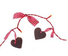 Star Bandy Heart Guirlande 10 LED blanches Tissu CÃ¢ble rouge Ã piles LivrÃ© dans une boÃ®te Ã fenÃªtre