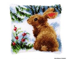 Kit coussin au point nouÃ© Lapin dans la neige