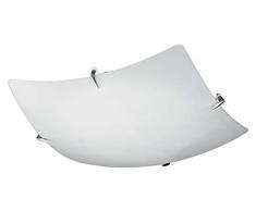 Honsel Leuchten 88862Â Honsel Plafonnier Nickel mat/verre blanc mat