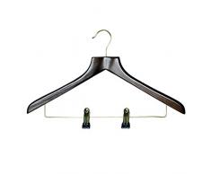 H & L Russel Cintre en Forme de Bois wb1904wam Combinaison avec Bar Clip rÃ©glable