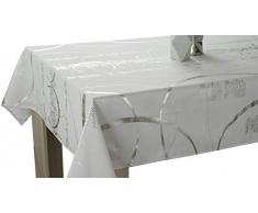 Le linge de Jules Nappe Shiny - Entretien Facile Blanche - Taille : Rectangle 150x350 cm