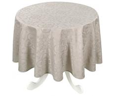 VENT DU SUD Nappe de Table, Coton Peigné, Sépia, 168x168 cm