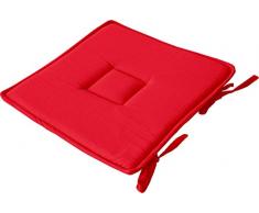 Enjoy Home Galette de Chaise Coton Rouge 40 x 40 cm