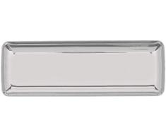 amscan 6,3 x 19 cm - 10 Mini Plateau rectangulaire en Plastique ArgentÃ©