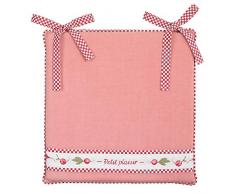 Clayre & Eef PPL29 Coussin de Chaise avec Mousse Rouge 40 x 40 cm