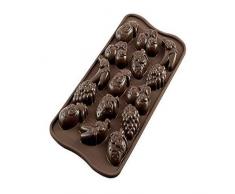 silikomart 22.132.77.0065 Moule en Silicone, ThÃ¨me Fruits pour Chocolat, Marron, 2 x 10,5 x 21,5 cm