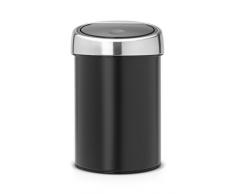Brabantia 364440 Touch Poubelle Acier Inoxydable/Plastique Argent/Noir 40,1 x 22 x 26,9 cm 3 L