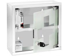Wenko 22923100 Armoire Acier Inoxydable, Argent Brillant, 25 x 25 cm