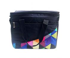 NOVAGO Cooler Box Sac glacière Sac Repas Déjeuner Isotherme Imperméable et Pliable Lunch Bag (10L) (Noir, 10 L)