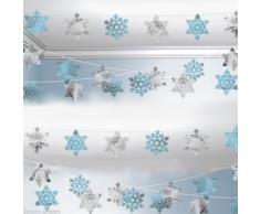 Amscan International 30m dÃ©coration de NoÃ«l - Guirlande Flocons de Neige - en Aluminium