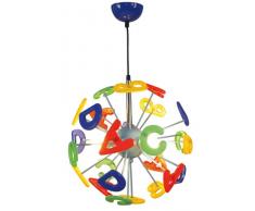 Naeve Leuchten 773061 Suspension lumineuse pour chambre denfant, avec lettres en couleur,120 x 40 cm