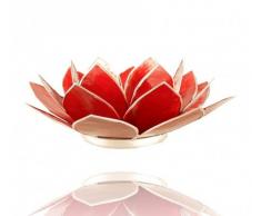 Trimontium tl12001s Photophore en Forme de dreiblÃ¤ttrigen Objet Capiz Coque Lotus Fleur DiamÃ¨treâ¯: env. 14Â cmÂ âÂ Rouge