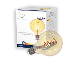 Ampoule LED rétro Müller-Licht - E27 - Globe or, blanc + ambiance - 1800-6500 K - Intensité variable - 5,5 W - Zigbe - Fonctionne avec Amazon Alexa
