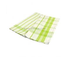 Ligne Décor Lot de 2 Torchons Coton Imprime Carreaux Vert 70 x 50 x cm