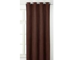 Linder 0520/55/375FR Rideau Suédine Lourde Chocolat Oeillets 145 x 260 cm