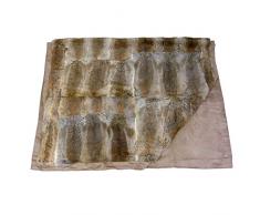 Better Best 2141018 & Plaid Fourrure de Lapin-110 x 75 cm Gris