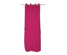 Soleil dOcre 031047 Uni Voilage à  oeillets Polyester Framboise 135x250 cm