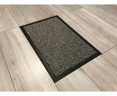 Serdim Rugs Tapis de Sol antidÃ©rapant avec Bordure en Caoutchouc, Beige, 60 x 80 cm (2 x 27)