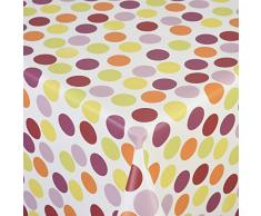 Venilia Multico Rectangle Nappe Taupe Confetti Multicolore Linge de Table Toile cirÃ©e Maintenance rÃ©duite hydrophobes, Polyester, PVC, rectangulaire, 140Â x 200Â cm, 55047, 140 x 200 cm