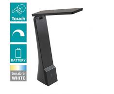 Eglo 97045 Lampe de table, Plastique, Integriert, Noir, 20 x 5 x 26 cm