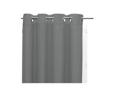 Soleil dOcre Rideau ÃÂ oeillets OCCULTANT 135x250 cm Silver Gris Clair