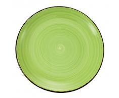 Villa DEste Baita Service, Assiettes Plates, Vert, 27 cm, Lot de 6
