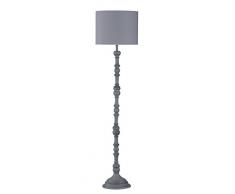 Trio Leuchten 405000111 Hood Lampe sur Pied, E27, 1 W, Gris, 36 x 36 x 150 cm