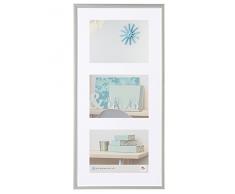 Walther, New Lifestyle, KV338S, Cadre Multivue pour 3 Photos, 3x13x18 cm, Argent