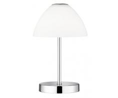 Reality Leuchten R52021106 Queen Lampe de table, Verre, Integriert, 2.5 W, Chrom, 15 x 15 x 24 cm