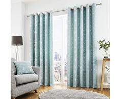 Curtina - Sagano - Rideaux doublés prêts à lemploi, Polyester, Bleu Canard, 90 Width x 90 Drop (229 x 229cm)