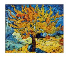 Arte Dal Mondo VG048EAT-01 Arbre de mûrier Tableau, Huile sur Toile, Peint à la Main et montée sur châssis esthétique, Multicolore, 60 x 50 x 2 cm