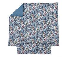 Blanc des Vosges Djakarta Housse de Couette, Coton, Turquoise, 240 x 220 cm