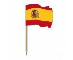 Garcia de Pou 144Â unitÃ© Drapeau Picks Espagne dans Une boÃ®te en Bois, Assortis, 4Â x 2.5Â x 6.5Â cm