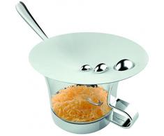 BUGATTI 22-151 Acqua Sucrier Acier INOX/Porcelaine Blanc 13 x 12 x 9 cm