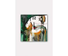 Bonamaison Horloge Murale en MDF, Multicolore, 30 x 30 cm