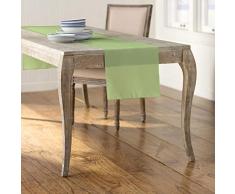 La Lin Popeline de Polyester Chemin de Table, Polyester, Sauge, 35.56 x 274.3 x 0.04 cm