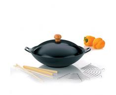 Kela 77943 set wok 5 piÃ¨ces, fonte, diamÃ¨tre 36 cm, contenance 4,5 litres, âSet wok Asiaâ