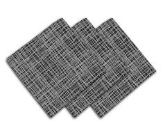 Soleil docre Galaxy Serviette de Table, Polyester, Noir, 45 x 45 cm