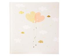 Goldbuch 08 386 Album Photo de Mariage avec 60 Pages Blanches et intercalaires en Papier Cristal, Motif Ballons en Forme de cÅur, Impression dart avec Gravure dorÃ©e et Relief