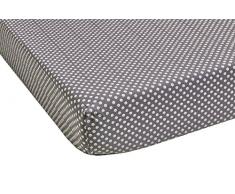 Blanc des Vosges Djakarta Drap Housse, Coton, Sable, 140 x 190 cm