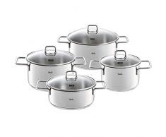 Fissler 086-113-04-000/0 Lot de 4 casseroles en acier inoxydable KT16/20/24+BT20