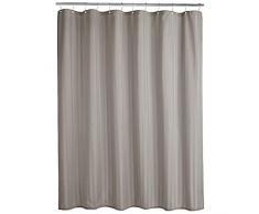 AmazonBasics Rideau de douche en polyester Damas Gris 183 x 200 cm
