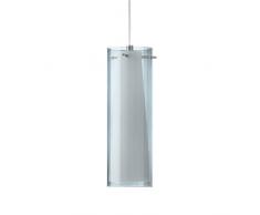 EGLO 90304 Suspension, MÃ©tal, E27, Noir, Nickel, Transparent, Blanc
