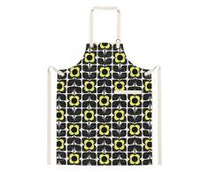 Orla Kiely Tablier Scribble Fleurs Carré Primrose, Coton, Multi/colorées, 0.5 x 67 x 86 cm