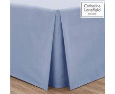 Catherine Lansfield Drap en Percale Polycoton sans Repassage Noir, Bleuet, Simple