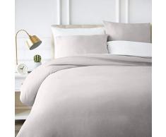 AmazonBasics Parure de lit en polycoton, 260x240cm/65x65cmx2 - Graphite