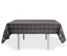 Soleil dOcre Grande Nappe Rectangle Lyam Gris, Coton, 140 x 300 cm